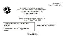 馬爾默海運費美交通部新規：獲援助航司須維持最低限度航空服務 一司一城每