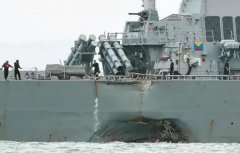 香港國(guó)際快遞大洞補(bǔ)好了！美軍“麥凱恩”號(hào)驅(qū)逐艦首次海試，明年或能回歸